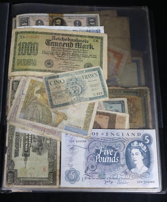 An album of banknotes